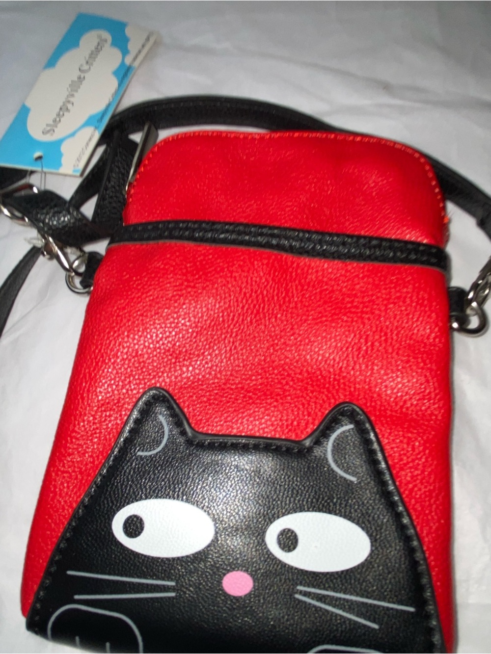 Red Cat Crossbody Phone Bag - Picture 6 of 6
